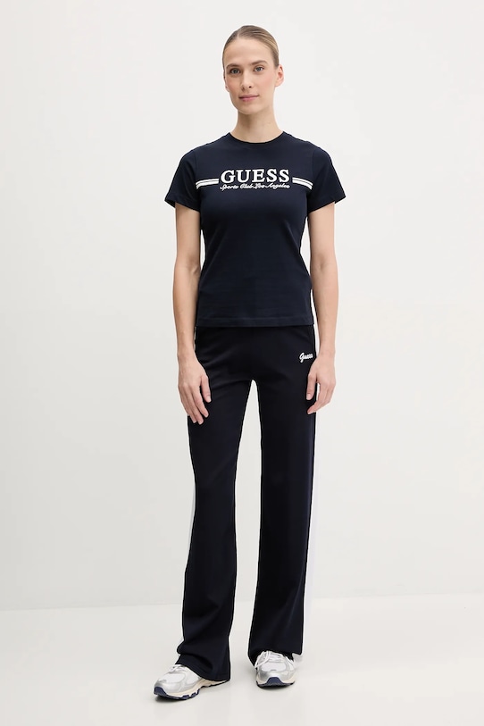 Guess tricou din bumbac V5GI03.I3Z14 bleumarin SS25