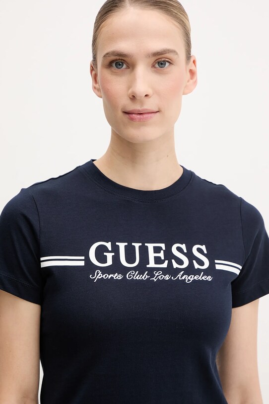 Bavlněné tričko Guess námořnická modř V5GI03.I3Z14