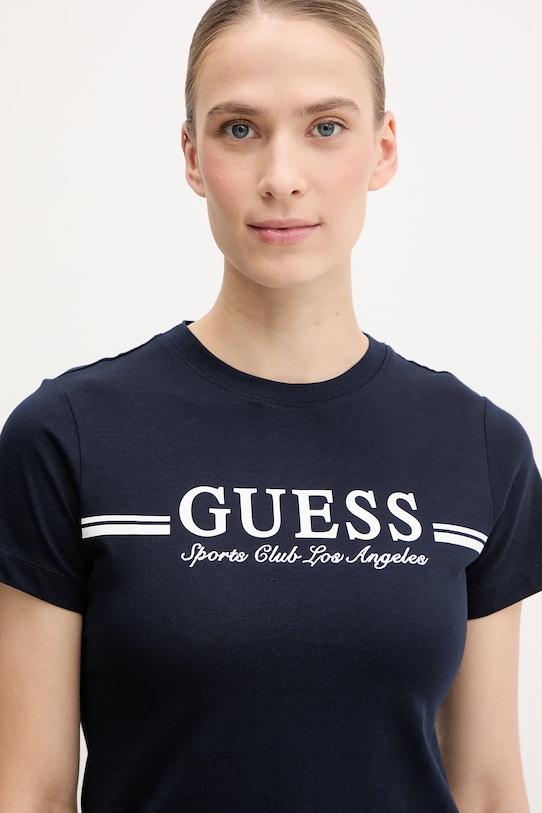 Guess tricou din bumbac bleumarin V5GI03.I3Z14