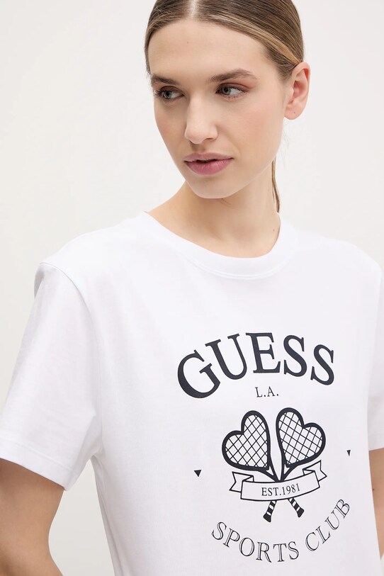 Guess tricou din bumbac alb V5GI04.I3Z14