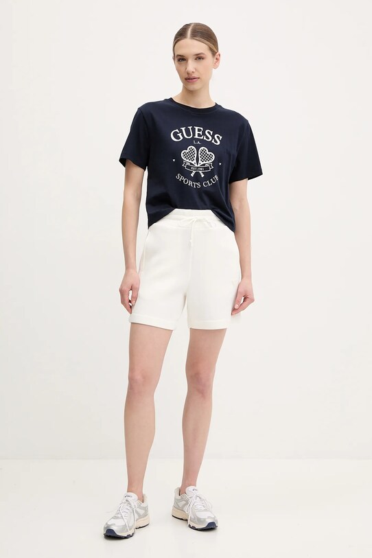 Guess t-shirt bawełniany V5GI04.I3Z14 granatowy SS25