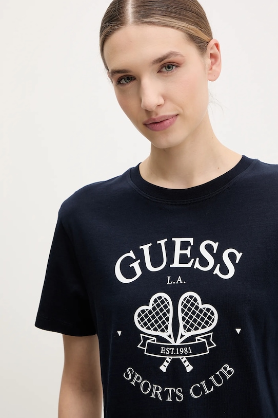 Guess t-shirt bawełniany granatowy V5GI04.I3Z14