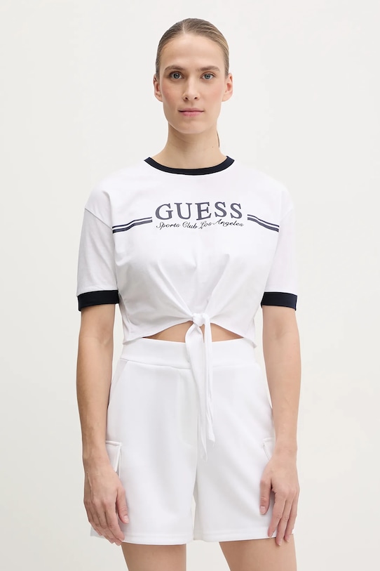 Guess tricou din bumbac alb V5GI05.I3Z14