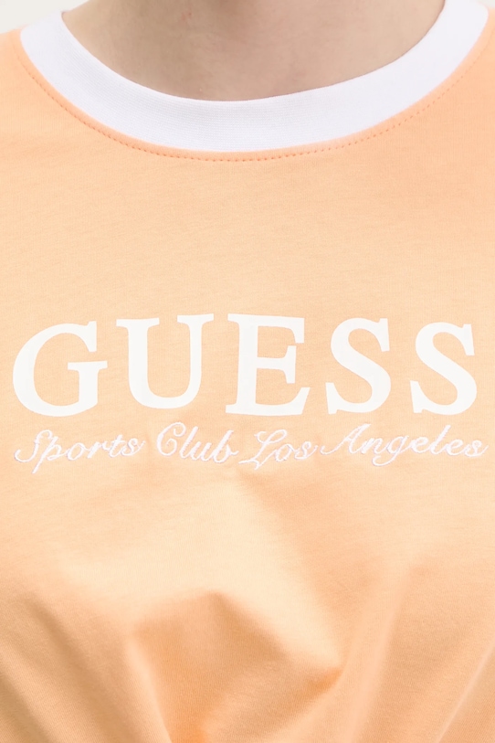 Guess tricou din bumbac V5GI05.I3Z14 portocaliu