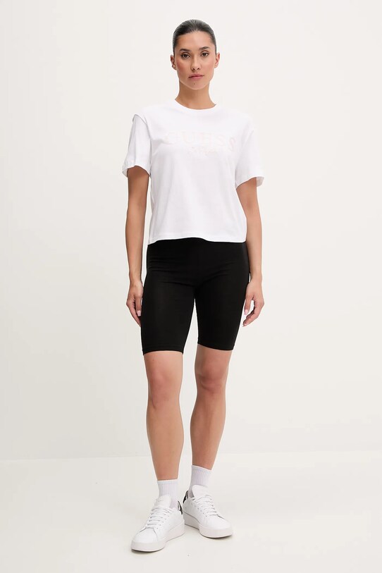 Guess t-shirt bawełniany CLEMATIS V5GI09.K9RM1 biały SS25