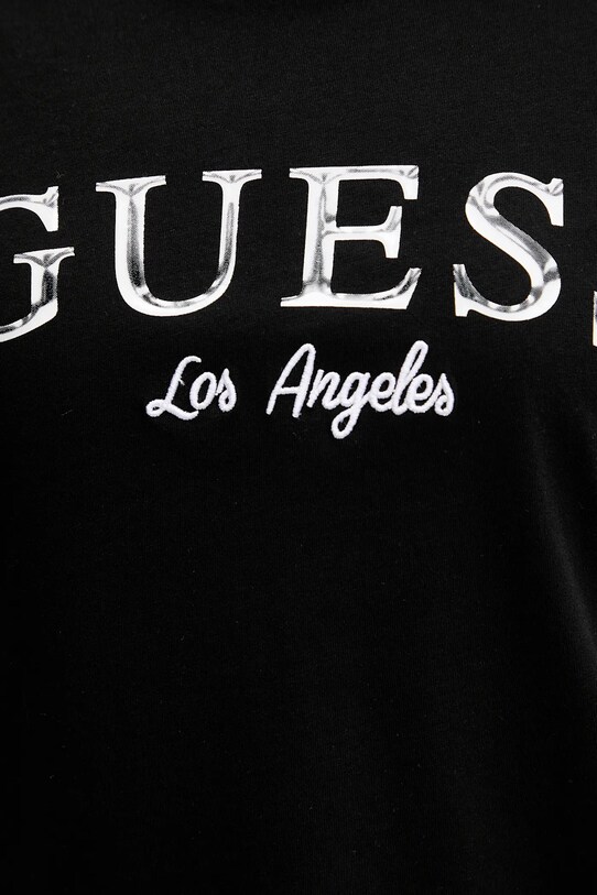 Guess t-shirt bawełniany CLEMATIS V5GI09.K9RM1 czarny