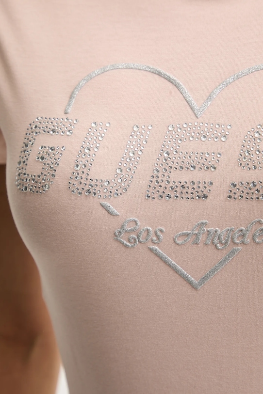 Хлопковая футболка Guess NARCISO V5GI10.K9RM1 оранжевый