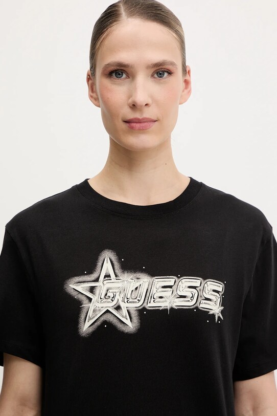 Детска памучна тениска Guess ARDISIA черен V5GI12.K9RM1
