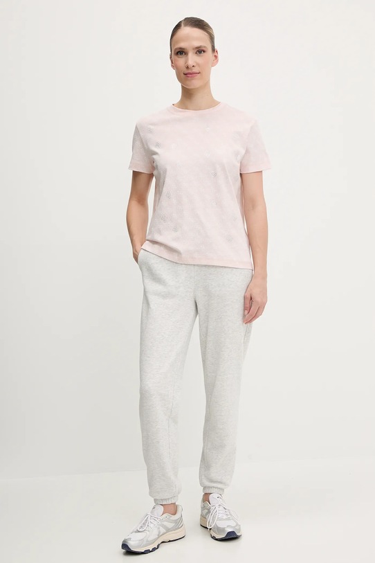 Бавовняна футболка Guess CHRYSANTA V5GI16.I3Z14 рожевий SS25