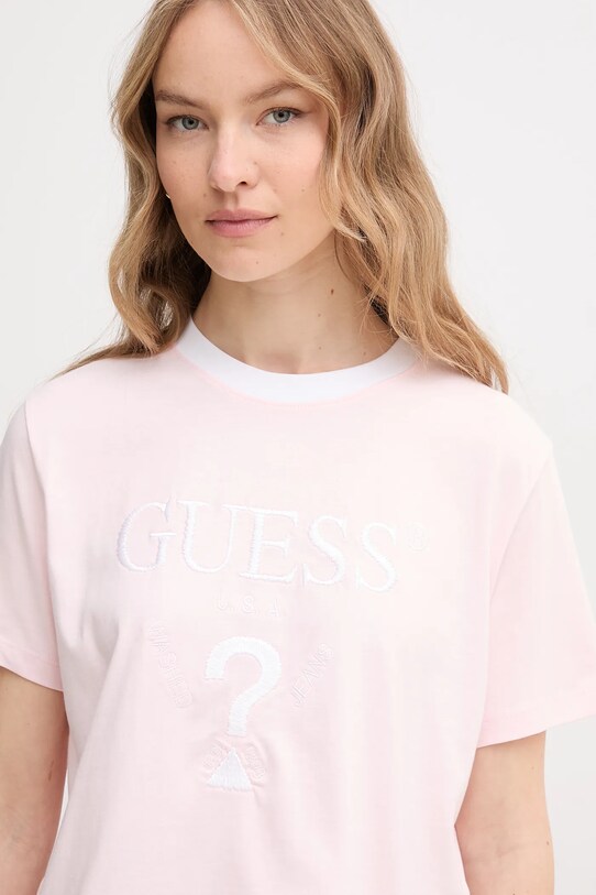 Odjeća Pamučna majica Guess FILANTA V5GI18.I3Z14 roza