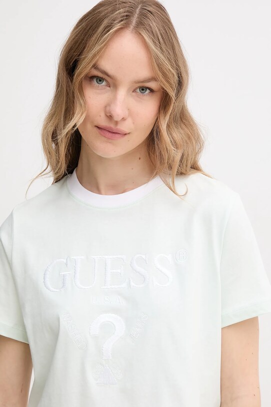 Одяг Бавовняна футболка Guess FILANTA V5GI18.I3Z14 зелений