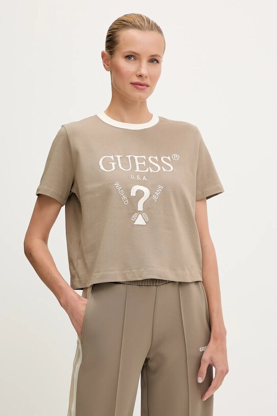 Guess t-shirt in cotone FILANTA rilassato beige V5GI18.I3Z14