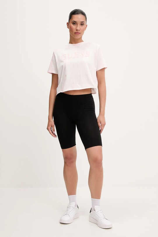 Guess t-shirt bawełniany GENZIANA V5GI19.I3Z14 różowy SS25