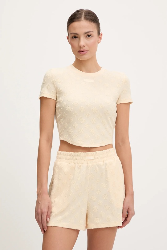 Tričko Guess PEONY slim béžová V5GP21.KCT02