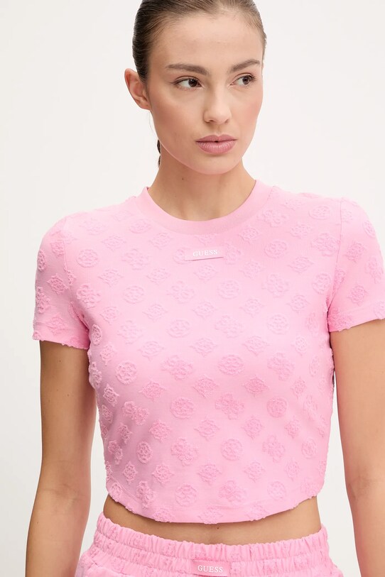 Guess t-shirt PEONY różowy V5GP21.KCT02