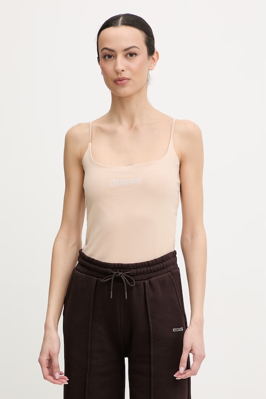 Top Guess ORTENSIA bez uzorka bež V5GP22.J1314