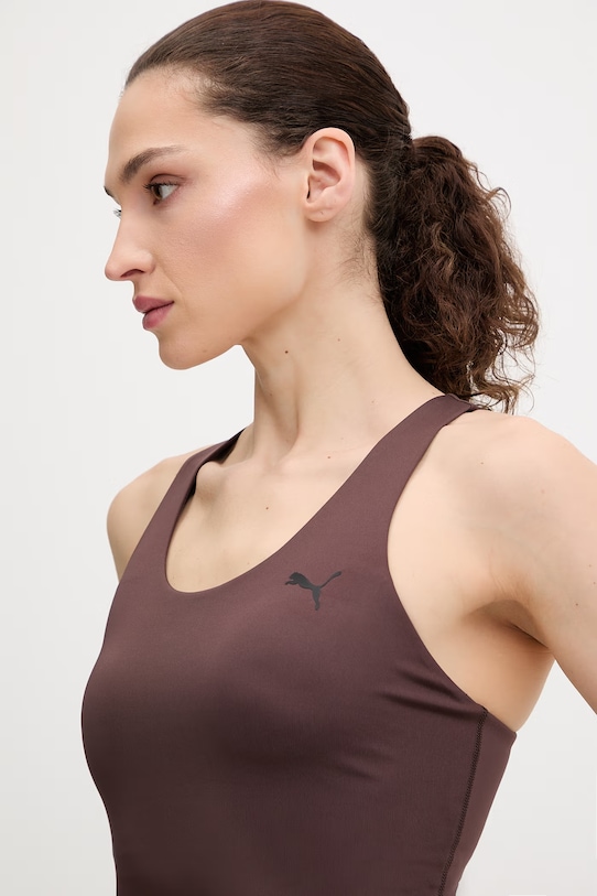 Puma top treningowy Train All Day Essentials brązowy 525889