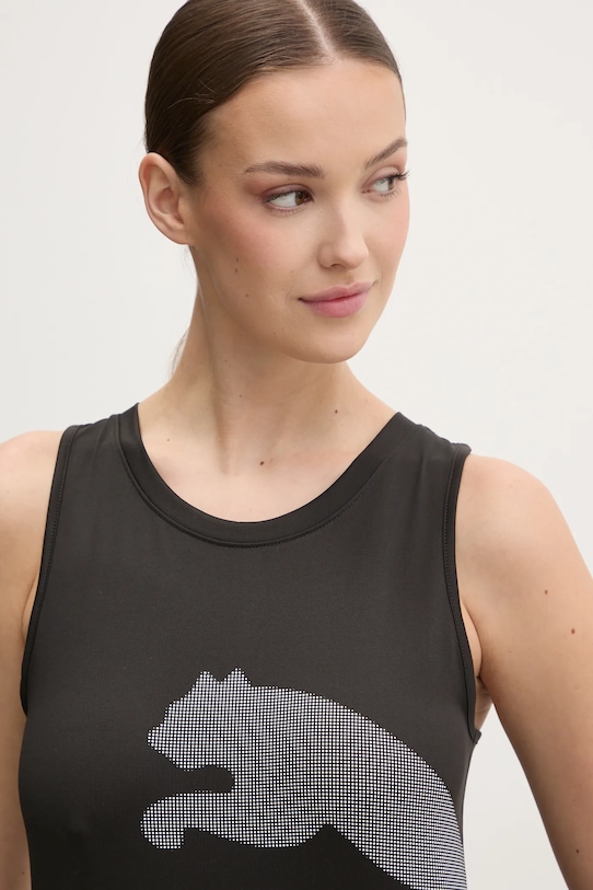 Puma top treningowy Train All Day Big Logo czarny 526672
