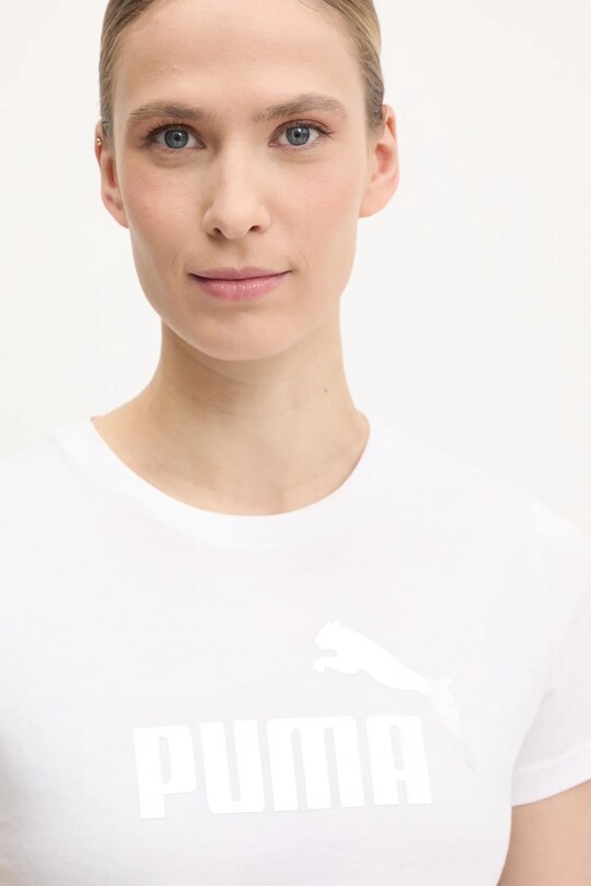 Памучна тениска Puma бял 631536