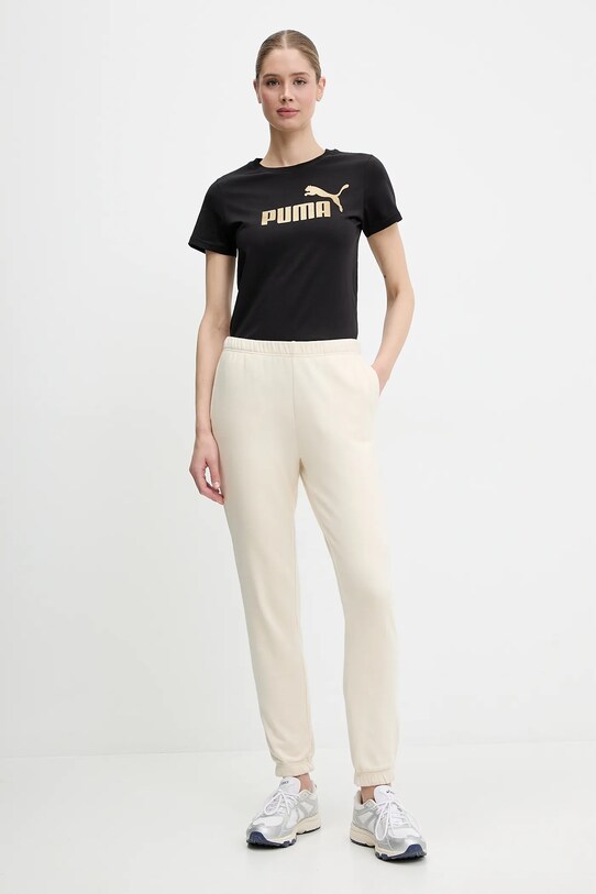 Bavlněné tričko Puma 631536 černá SS25