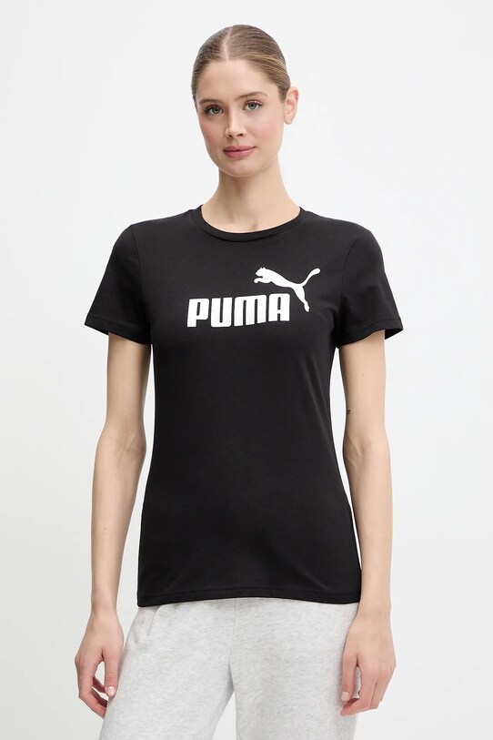 Βαμβακερό μπλουζάκι Puma βαμβάκι μαύρο 631536