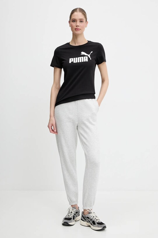 Βαμβακερό μπλουζάκι Puma 631536 μαύρο SS25