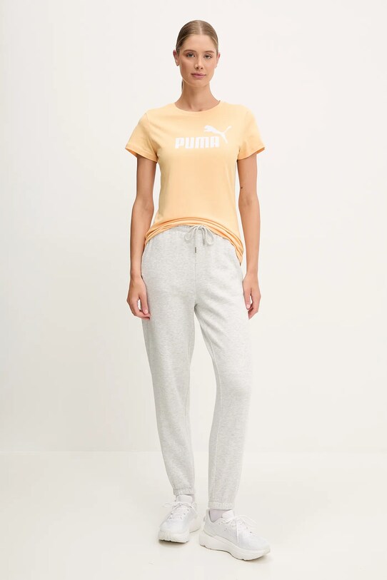 Puma t-shirt bawełniany 682371. pomarańczowy SS25