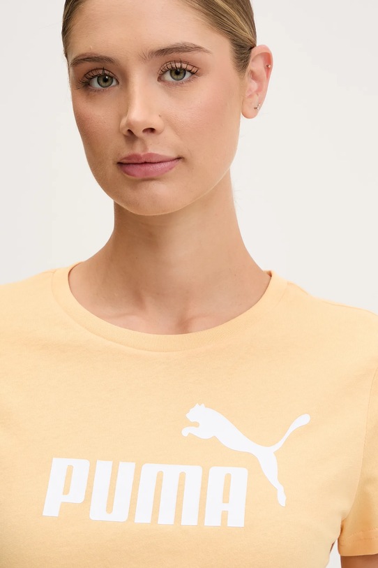 Puma t-shirt bawełniany pomarańczowy 682371.
