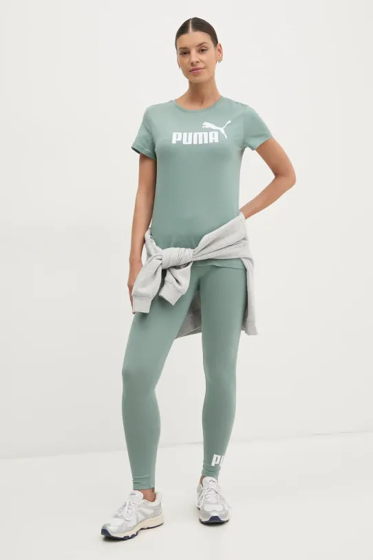 Хлопковая футболка Puma 682371. зелёный SS25