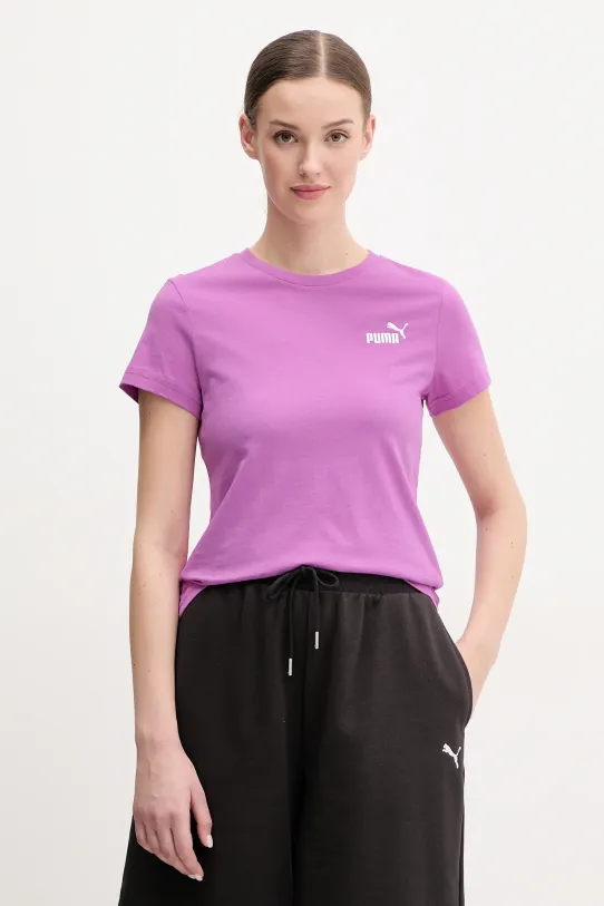 Puma t-shirt applique violetto 682373