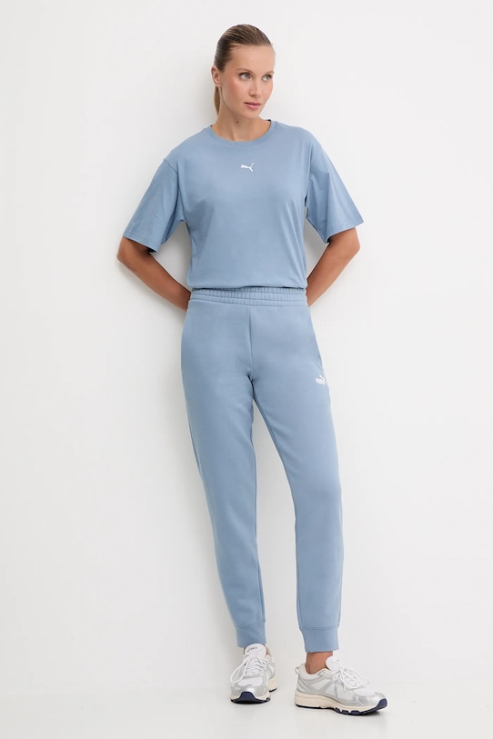 Βαμβακερό μπλουζάκι Puma 684971 μπλε AW25