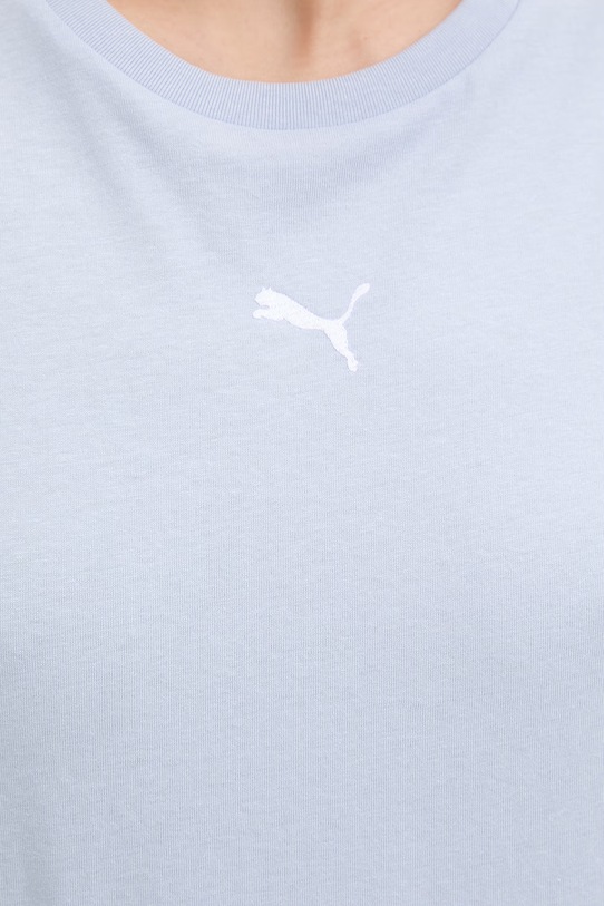 Puma t-shirt damski bawełniany Essential Relaxed 684971 niebieski