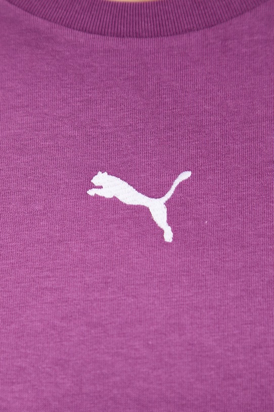 Puma t-shirt damski bawełniany Essential Relaxed 684971 fioletowy