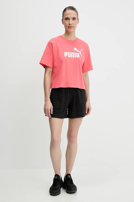 Bombažna kratka majica Puma 684972 roza SS25