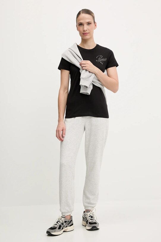 Bavlněné tričko Puma 684982 černá SS25
