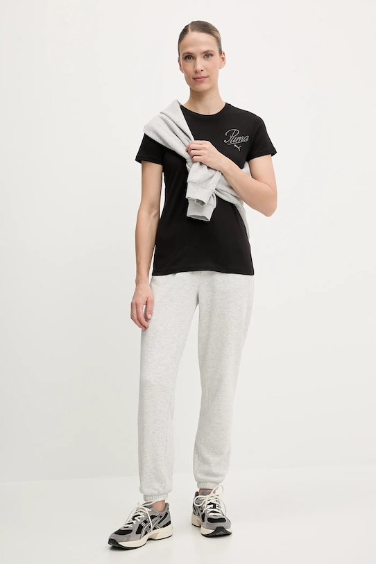Bavlněné tričko Puma 684982 černá SS25