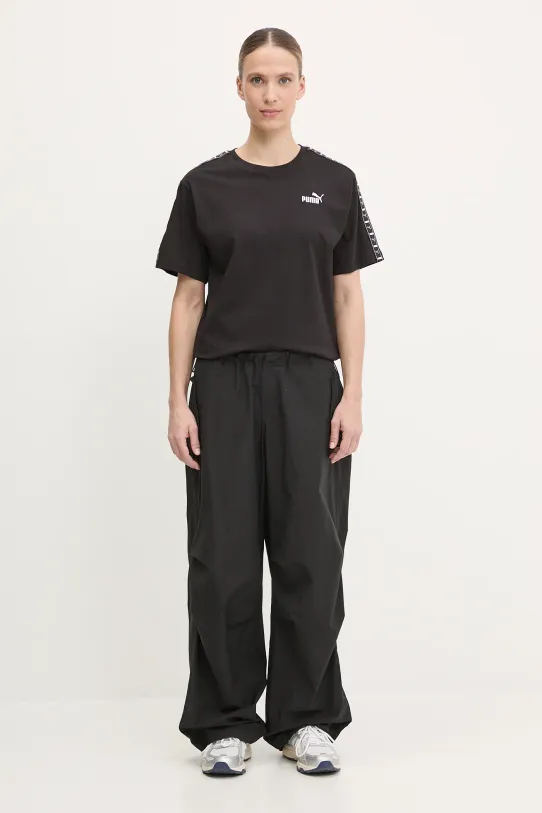 Puma t-shirt bawełniany 685009 czarny SS25