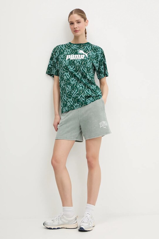 Βαμβακερό μπλουζάκι Puma 685070 πράσινο SS25