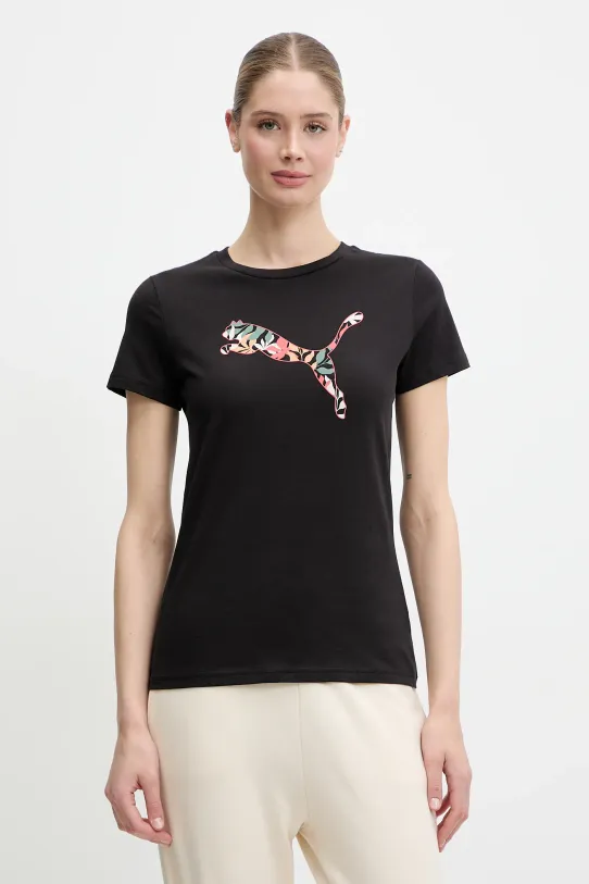 Puma tricou din bumbac print negru 685081.