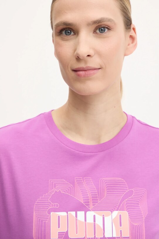 Puma t-shirt in cotone rosa 685084.