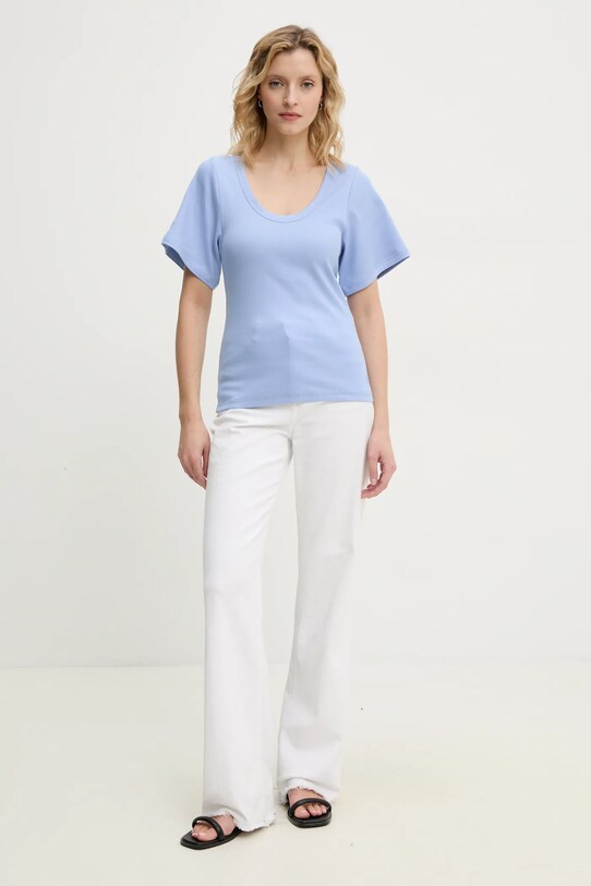 By Malene Birger t-shirt LUNAI 102470 niebieski SS25