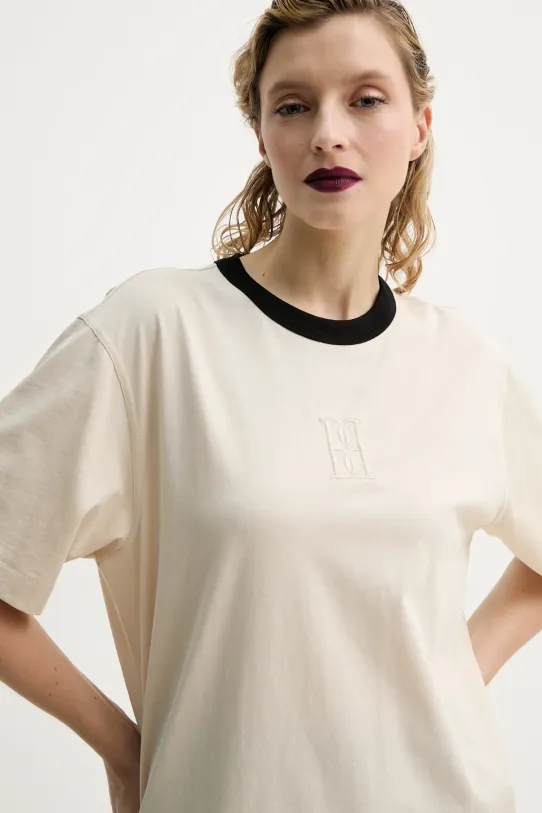 By Malene Birger t-shirt in cotone FAYEH. beige 102472