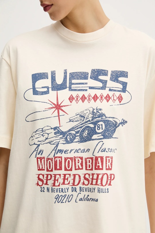 Guess Originals t-shirt bawełniany beżowy M5GI65.K8FQ4
