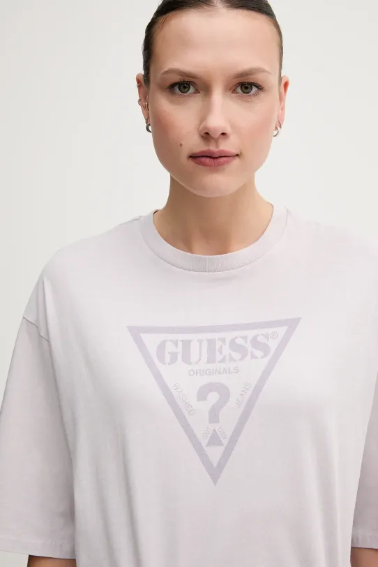 Odzież Guess Originals t-shirt bawełniany W5GI58.K8HM0 fioletowy
