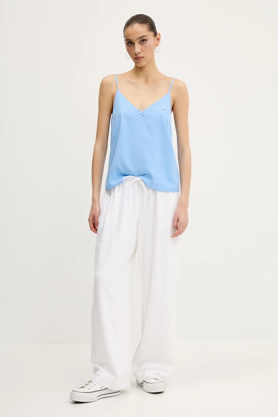 Tommy Jeans felső DW0DW20604 kék SS25