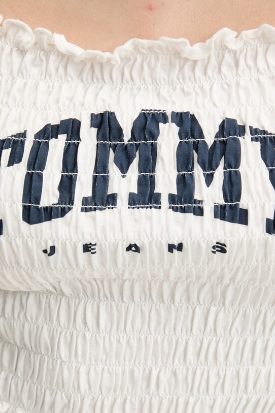 Хлопковый топ Tommy Jeans DW0DW20240 белый