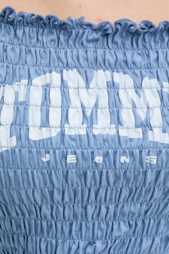 Tommy Jeans top bawełniany DW0DW20240 niebieski