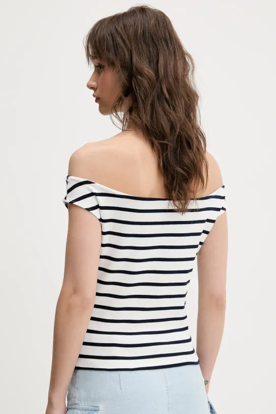 Odzież Tommy Jeans top DW0DW20234 biały