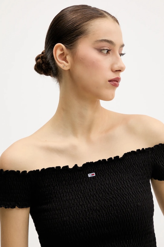 Tommy Jeans bluză negru DW0DW20238