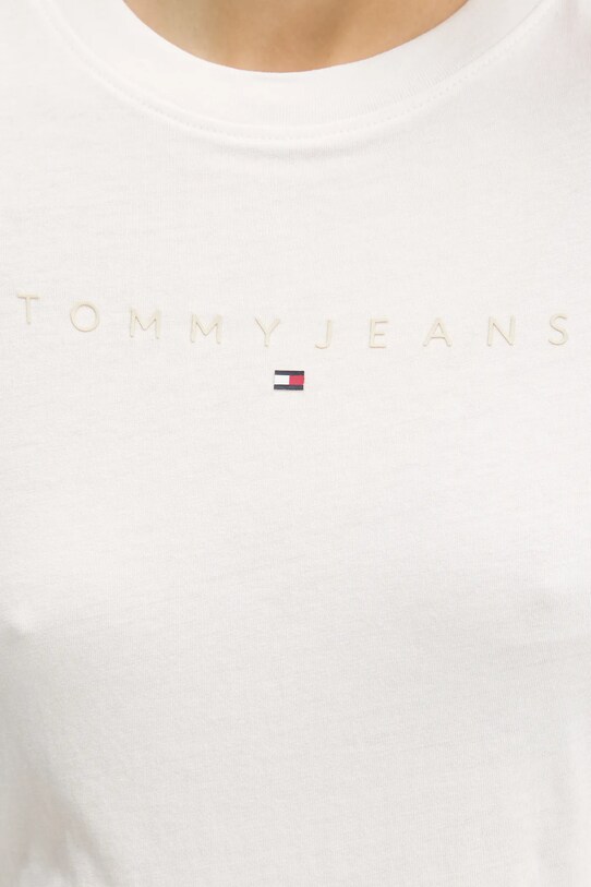 Tommy Jeans pamut póló DW0DW20315 fehér